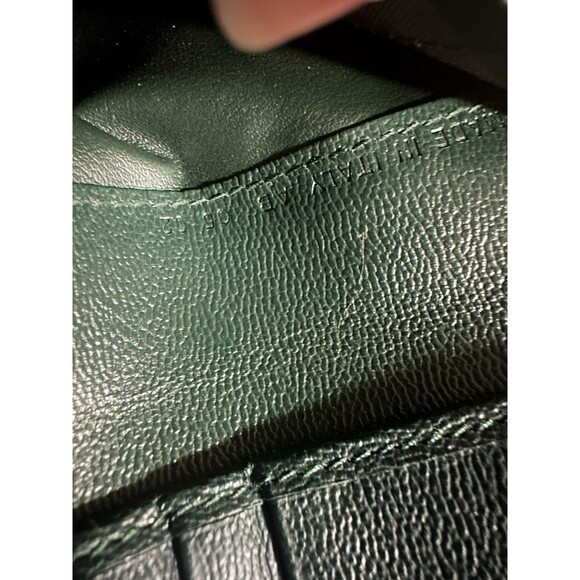 DUNHILL Bi-fold billing Club line brown mahogany green enamel leather Authentic - Picture 11 of 12